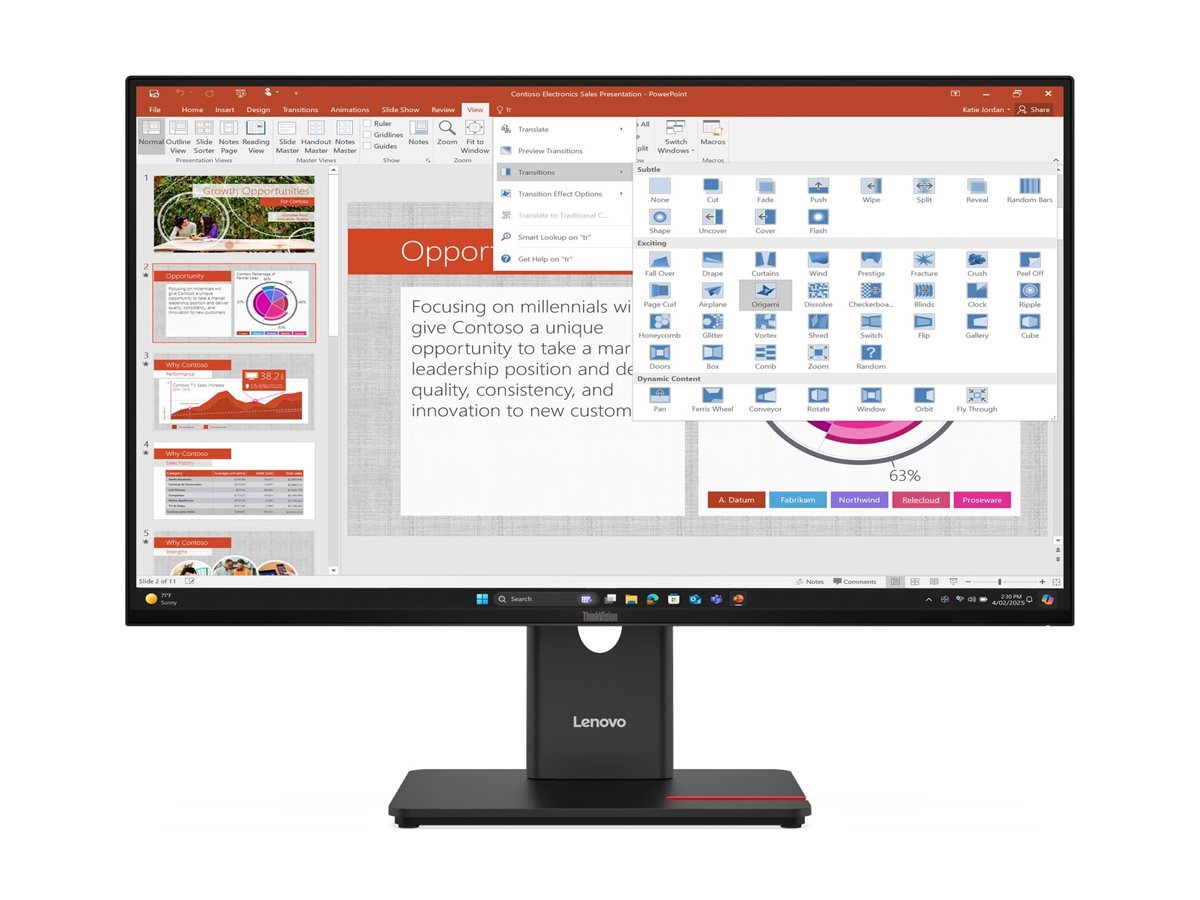 64A5MAT6EU 0198155815652 Lenovo ThinkVision T27-40 - LE Etree Shop Deutschland online 1